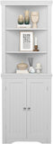 VICCO Corner Cabinet Corner Bathroom Cabinet with 2 Doors and 3 Tier Shelves Free Standing