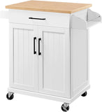 VICCO Kitchen Cart with Bamboo Tabletop, 34.5