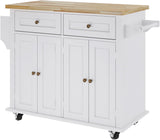 VICCO Rolling Kitchen Island Cart with Storage and Drawer, Kitchen Island Cart on Wheels with Towel Holder and Spice Rack