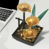 Vicco Tabletop Fountain and Waterfall, Zen Meditation Waterfall Feature with Color LED Light & Natural River Rocks,