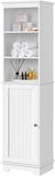 VICCO Bathroom Storage Cabinet, Tall Slim Floor Cabinet with 3 Shelves & Door