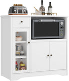 VICCO Storage Cabinet with 3 Doors and 1 Drawer, Buffet Cabinet Sideboard with Adjustable Shelves White