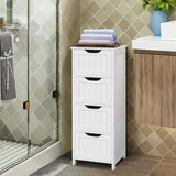 VICCO Bathroom Floor Cabinet Wooden Side Storage Organizer 4 Drawers Free-Standing Cabinet