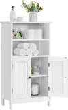 VICCO Bathroom Floor Cabinet, Free Standing Cabinet with Double Door and Adjustable Shelf White