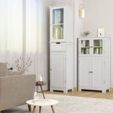 VICCO Bathroom Cabinet, Storage Cabinet with 2 Doors & 1 Drawer, Floor Freestanding Cabinet with Adjustable Shelves