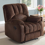 Recliner, Full-Reclining, Brown Upholstered