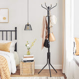 Vicco Coat Rack Freestanding, Metal Coat Rack Stand with 12 Hooks and 4 Legs, Coat Tree