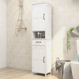 VICCO Tall Bathroom Storage Cabinet, Freestanding Narrow Cabinet with Adjustable Shelves