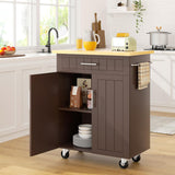 VICCO Kitchen Island on Wheels with Storage Cabinet & Drawer, 26