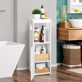 VICCO Bathroom Cabinets,White Bathroom Storage Shelf Organizer Cupboard