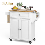 VICCO Kitchen Island Cart with Storage for Dinning Room and Kitchen - White