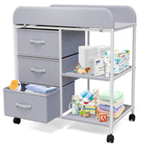 Vicco Baby Changing Table, Portable Diaper Changing Station with Wheels