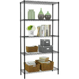 Vicco 5 Tier Wire Shelving Unit 1250lb Capacity Black