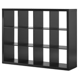 Vicco 12-Cube Storage Organizer, Solid Black