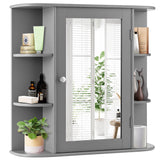 Vicco Multipurpose Mount Wall Surface Bathroom Storage Cabinet Mirror Grey