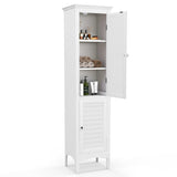 VICCO Tall Bathroom Floor Cabinet Narrow Linen Tower with 2 Doors & Adjustable Shelf