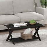 Vicco Modern Simplistic Criss-Crossed Coffee Table Espresso