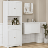 Vicco.  Bathroom Storage Cabinet with Drawer, 4 Door Modern Freestanding Cupboard, White