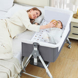 Vicco Baby Bassinet, 5-in-1 Infant Bedside Crib with Changing Table and Locked Wheel,