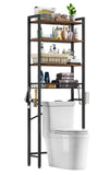 Vicco Over The Toilet Storage Shelf, 4-Tier Wooden Bathroom Organizer Adjustable