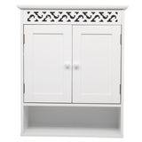 Vicco Wooden Bathroom Wall Cabinet, Medicine Cabinet with Doors and Open Shelf