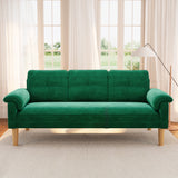 Vicco Modern Small Sofa, Couch with Comfy Backrest and Soft Seating for Living Room Apartment Lounge, Green