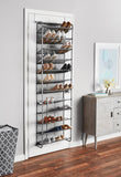 VICCO 36 Pair Over-the-Door Closet Shoe Organizer Rack for 36 Pairs, 12 Tier, Metal, Gray