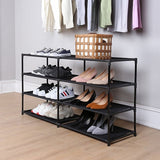 Vicco 4 Tier 24 Pair Shoe Rack Storage Organizer, Rich Black