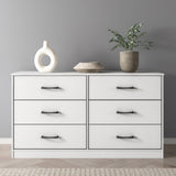 Vicco Ardent 6 Drawer Dresser, White