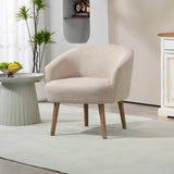 Vicco Curved Textured Chair Beige