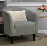 Vicco Microfiber Tub Accent Chair, Dove Gray