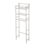 Vicco 3-Shelf Over the Toilet Steel Storage Shelf Unit, Satin Nickel, Holds up to 30 lb Capacity