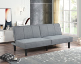 Vicco Studio Futon, Gray Linen Upholstery