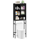 VICCO Over The Toilet Storage Cabinet, 4-Tier Wooden Bathroom Organizer