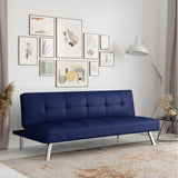 Vicco Chelsea Modern Full Futon, Blue Fabric