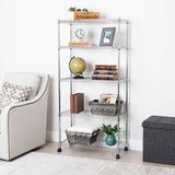 Vicco Classics 5-Tier Steel Wire Shelving with Wheels, 30