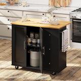 VICCO Rolling Kitchen Island Cart with Folding Drop Leaf Breakfast Bar White