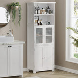 VICCO Tall Bathroom Cabinet with Door and Shelf, White