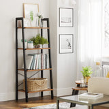 Vicco 4-Tier Ladder Shelf Wall Ladder Bookshelf Bookcase Furniture Storage Rack Shelves