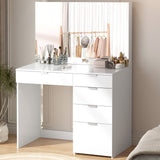 VICCO Vanity Desk Makeup Vanity with 5 Drawers, White