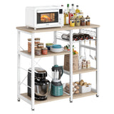 VICCO Kitchen Baker's Rack, Coffee Bar Cabinet, Microwave Stand 3-Tier Bakers Racks for Kitchens with Storage, Black