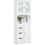 Vicco 65.5'' Tall Freestanding Bathroom Storage Cabinet, White