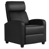 Vicco Upholstered Recliner Chair with Pocket Spring, Black