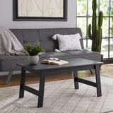 Vicco Wood Rectangle Coffee Table, Black Finish