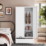 Vicco Metal Wardrobe Closet with Hanging Rod  Black Armoire Wardrobe Cabinet