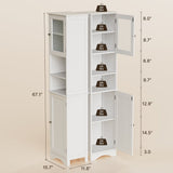 VICCO 67.1 " Bathroom Storage Cabinet with Adjustable Shelves, Kitchen Pantry