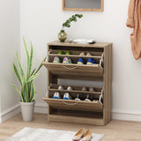 Shoe Cabinet EntrywayStorage Organizer Brown