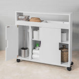 Bathroom Storage Cabinet Cupboard on Wheels,