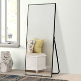 Floor Mirror with Stand Aluminum Alloy Frame