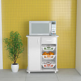 Compact Kitchen Storage Cabinet, White